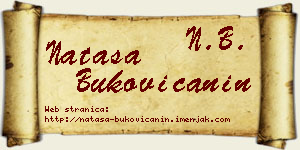 Nataša Bukovičanin vizit kartica